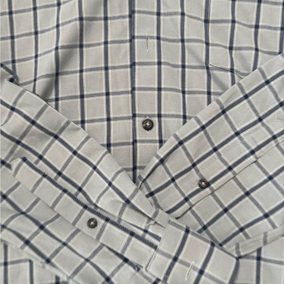 Peter Millar Gray and Blue Checkered Shirt - Picture 2 of 7
